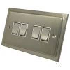 4 Gang 2 Way 10 Amp Switches - White Trim