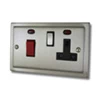 45 Amp Double Pole Switch with 13 Amp Socket - Black Trim