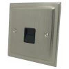1 Gang Telephone Master Socket - Black Trim