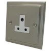 3 Round Pin 5 Amp Socket - White Trim