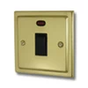 1 Gang - Used for appliances, heating and water heating circuits. Switches both live and neutral poles : Black Trim