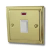 1 Gang - Used for appliances, heating and water heating circuits. Switches both live and neutral poles : White Trim