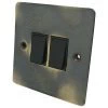 2 Gang 2 Way 10 Amp Switches - Black