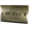 3 Gang Blank Switch Plate (No Switches or Dimmers) - Please select your combination of 3 switches or dimmers from the items below.