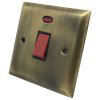 Vogue Antique Brass Cooker (45 Amp Double Pole) Switch - 1