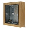 Light Oak <b>25mm Depth</b> Wood Surround Surface Mount Box for Single Plate Sockets & Switches (include the surface mount box)