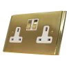 Double 13 Amp Socket - White Trim