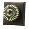 See Vintage Dome (Metal) Fluted Antique Brass | Dark Oak sockets and switches range