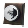 See Vintage Dome (Metal) Polished Chrome | Dark Oak sockets and switches range