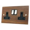 Double 13 Amp Socket - Black Trim