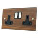 See Floor Sockets Walnut | Satin Stainless sockets and switches range
