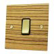 Zebrano / Polished Brass Flat Wood Veneer