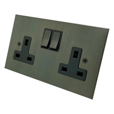 Ultra Square Old Bronze Flex Outlet Plate