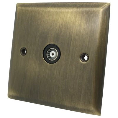 Vogue Antique Brass TV Socket