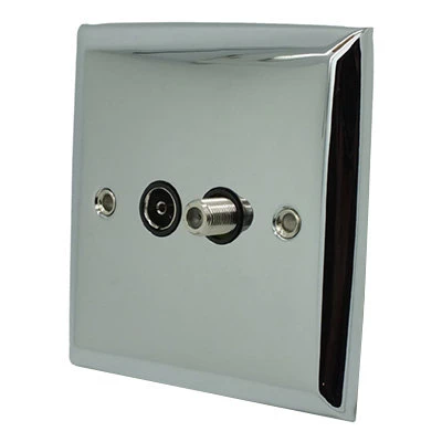 Vogue Polished Chrome TV and SKY Socket