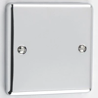 Warwick Polished Chrome Blank Plate