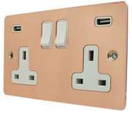 Polished Copper Light Switches & Plug Sockets