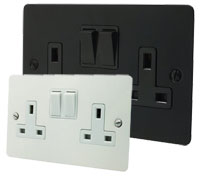 Matt Flat Black or White Light Switches & Plug Sockets