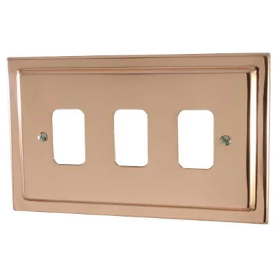 See the Art Deco Classic Grid Polished Copper socket & switch range
