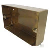 Antique Brass - Double Solid Metal Surface Mount Wall Box - (86mm x 146mm) 35mm Depth