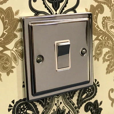 Art Deco Classic Polished Chrome Sockets & Switches