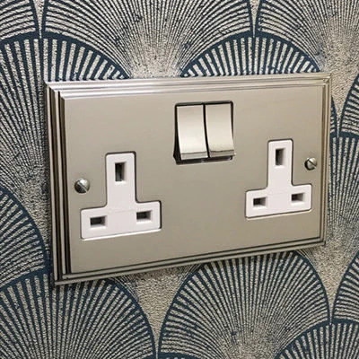 Art Deco Supreme Polished Chrome Sockets & Switches