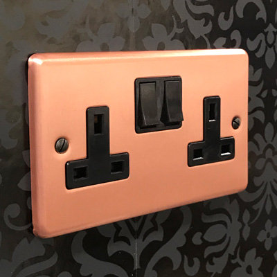 Classic Brushed Copper Sockets & Switches