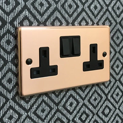 Classic Polished Copper Sockets & Switches