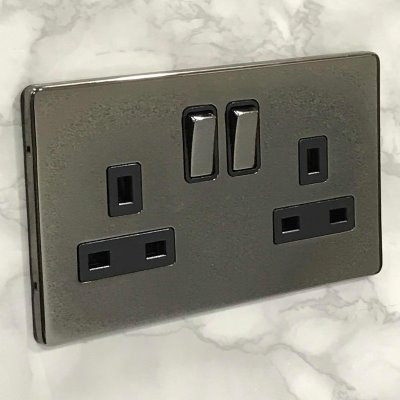 Contemporary Screwless Black Nickel Sockets & Switches ...