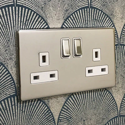 Contemporary Screwless Polished Stainless Sockets & Switches