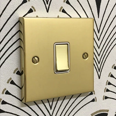 Edwardian Elite Polished Brass Sockets & Switches