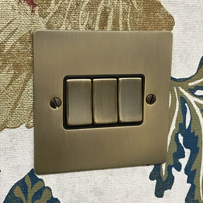 Elite Flat Antique Brass Sockets & Switches