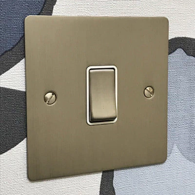 Flatplate Supreme Satin Nickel Sockets & Switches