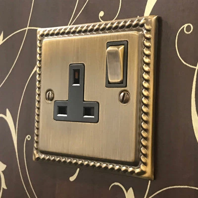 Georgian Antique Brass Sockets & Switches