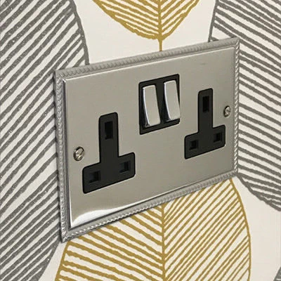 Georgian Flat Polished Chrome Sockets & Switches