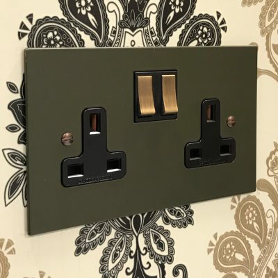 Heritage Flat Green Sockets & Switches
