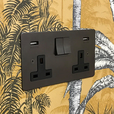 Seamless Cocoa Bronze  Sockets & Switches