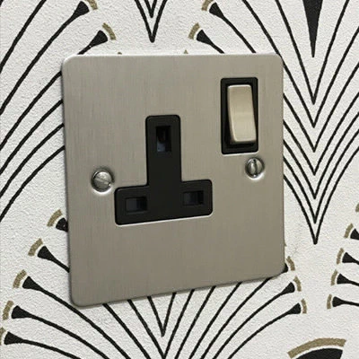 Flat Satin Chrome Sockets & Switches