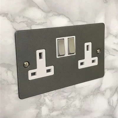 Flat Dark Pewter Sockets & Switches