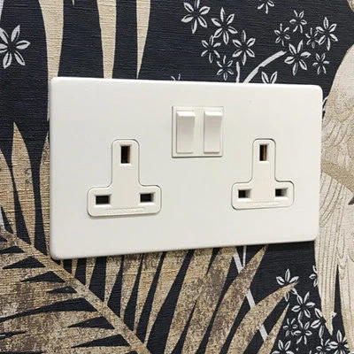 Textured (Screwless) White Sockets & Switches