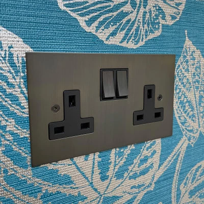 Ultra Square Old Bronze Sockets & Switches