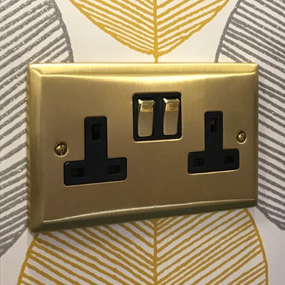 Vogue Satin Brass Sockets & Switches